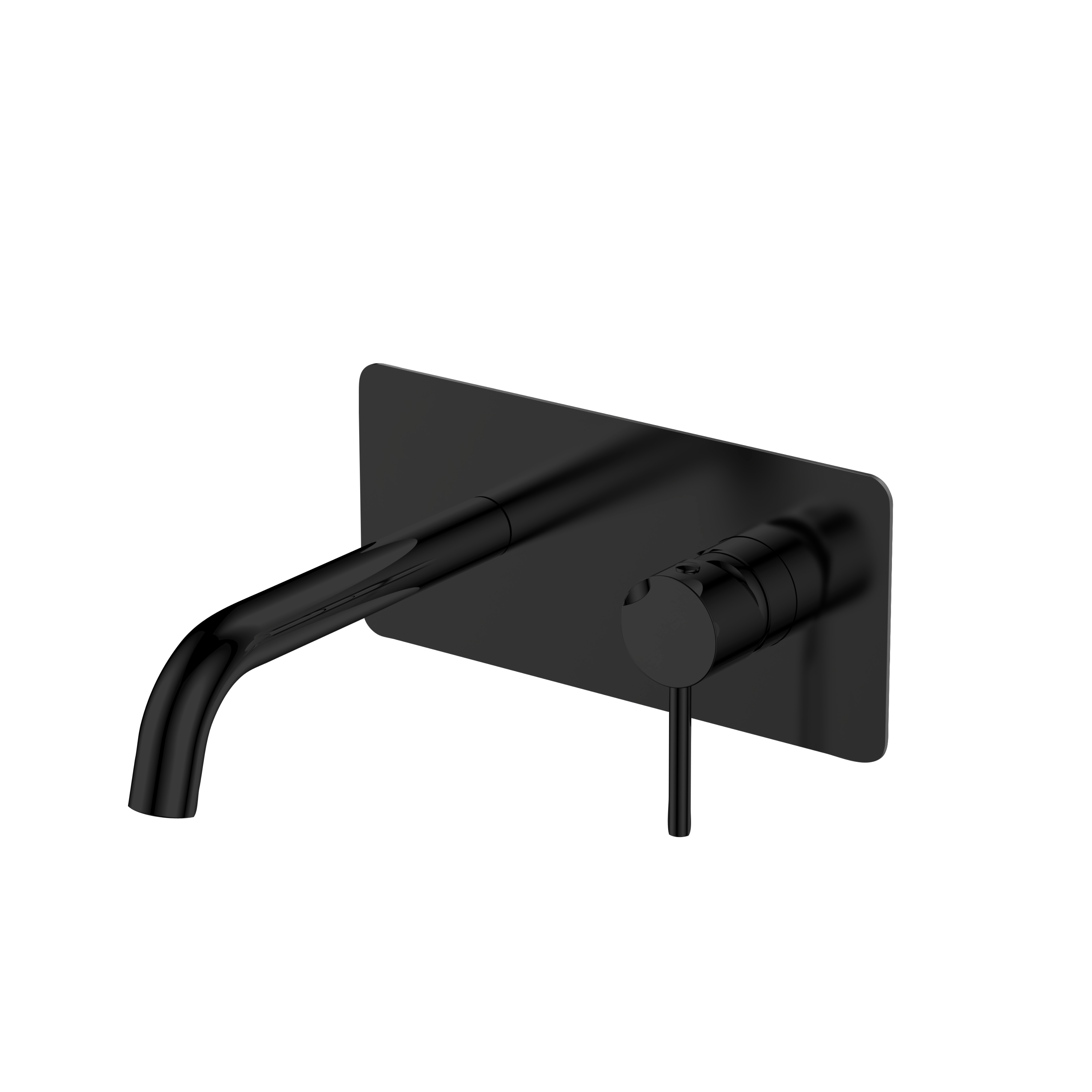 Slika proizvoda ARMAL RUBI JED. MIJEŠALICA ZA UMIVAONIK S IZLJEVOM 18 cm CRNA MAT I PODŽBUKNIM ELEMENTOM