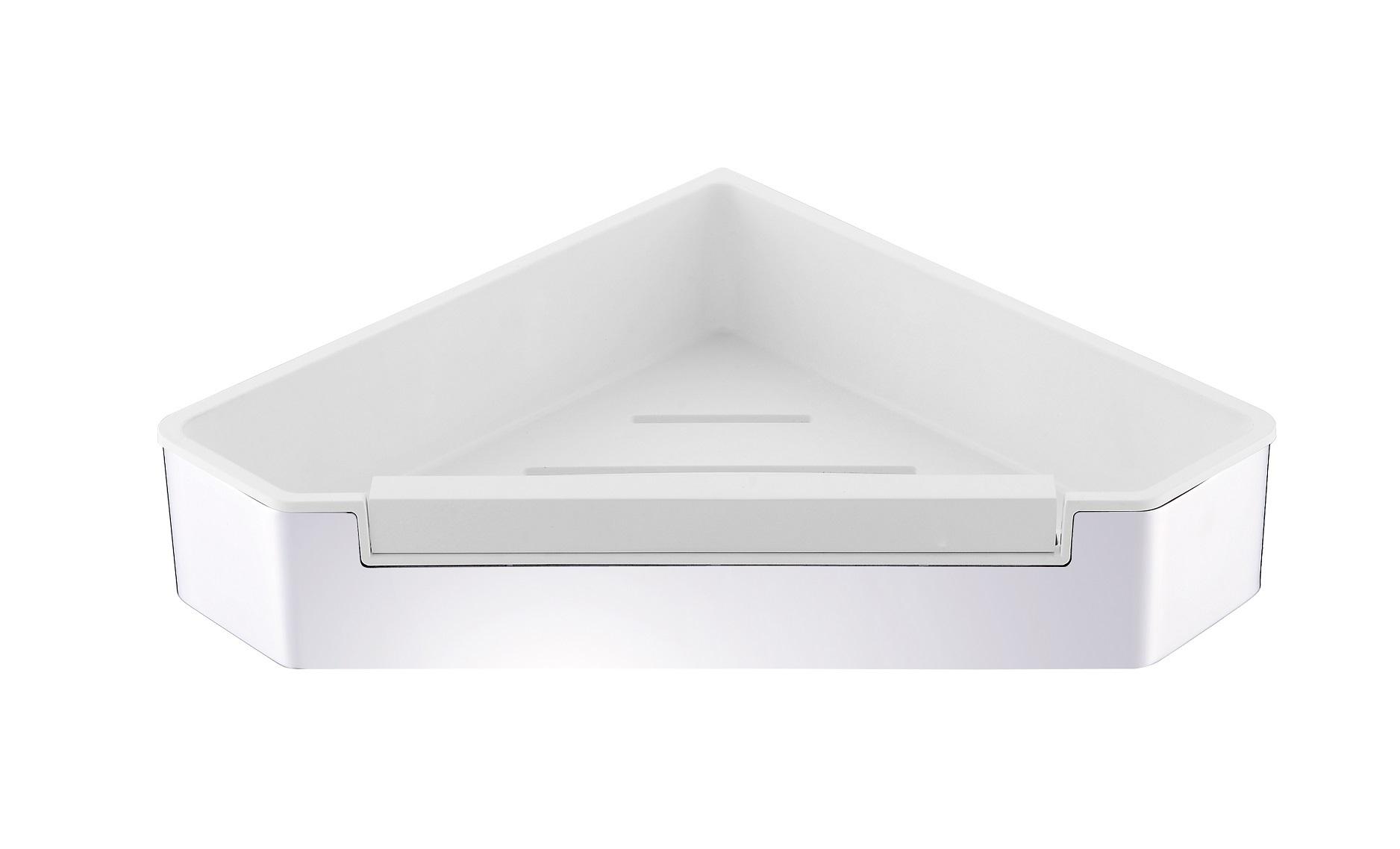 Slika proizvoda ARMAL ARIA KUTNA POLICA ZA TUŠ SA BRISAČEM STAKLA mirror finish 22x22x5,3 cm