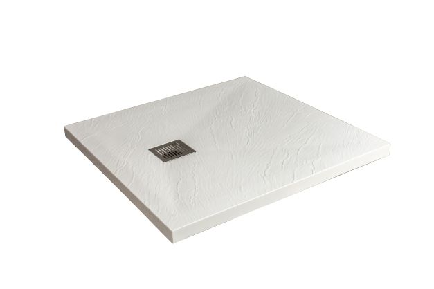 Slika proizvoda ARMAL TUŠ KADA, STONE PLITKA BIJELA 80x100x3cm  bijela boja -Roba s greškom, II. klasa – nejednakost površine, bez mogućnosti povrata