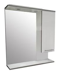 Slika proizvoda ZZ ARMAL NEVA 2 75 OGLEDALO SKRAĆENO LED bijelo; ormarić; polica; led rasvjeta; utičnica i prekidač; 75x82 cm