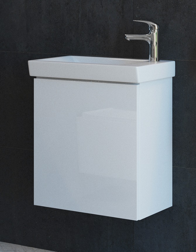 Slika proizvoda ARMAL PICCOLO BAZA Š45 VISEĆI ELEMENT- 1 VRATA bijela sjaj; 1 vrata; 44,6x49x25 cm