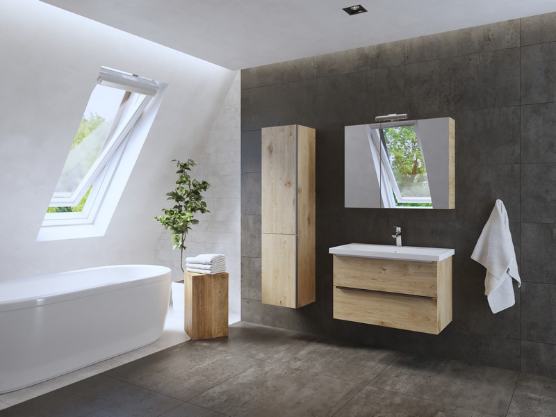 Slika proizvoda ARMAL IBIZA BAZA Š55 VISEĆI ELEMENT- 2 LADICE hrast stari; 2 ladice slimbox; ručkica; 55x43x49 cm