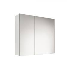Slika proizvoda ARMAL OGLEDALO S ORMARIĆEM 80 bijela sjaj; 2 vrata; police; s utičnicom i prekidačem; 80x16,5x65,7 cm