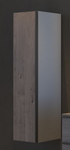Slika proizvoda ZZ ARMAL FREZIA VISEĆI ORMAR V120- 1 VRATA korpus siva mat; fronta hrast tamniji; ručkice crne; 30x35x120 cm