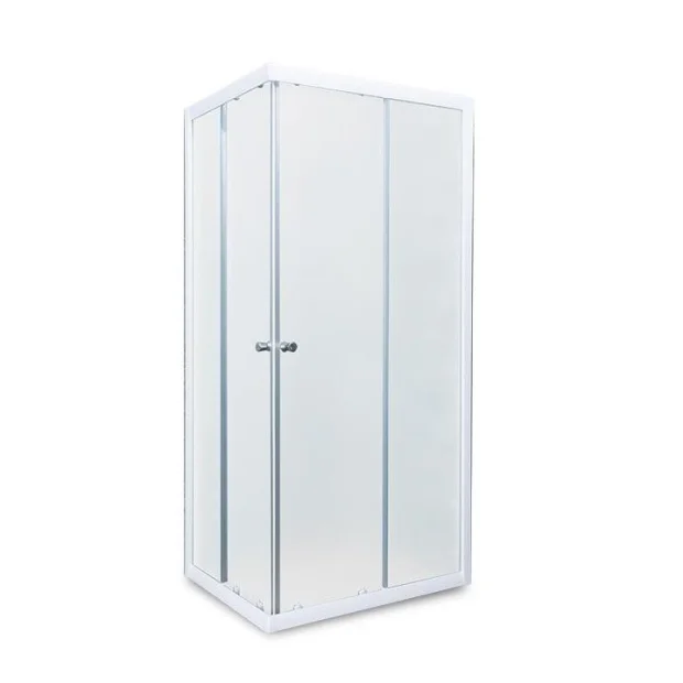 Slika proizvoda ARMAL BASIC TUŠ KABINA KVADRATNA 90 EASY bijeli profil; mutno staklo 5 mm, 90x90x190